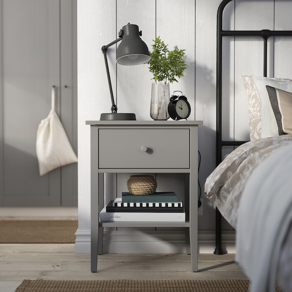 IKEA GULLABERG nightstand/with 1 drawer with shelf, 20 7/8x16 7/8x27 1/8 in Gray, Ikea Ireland | 0831LZHAY