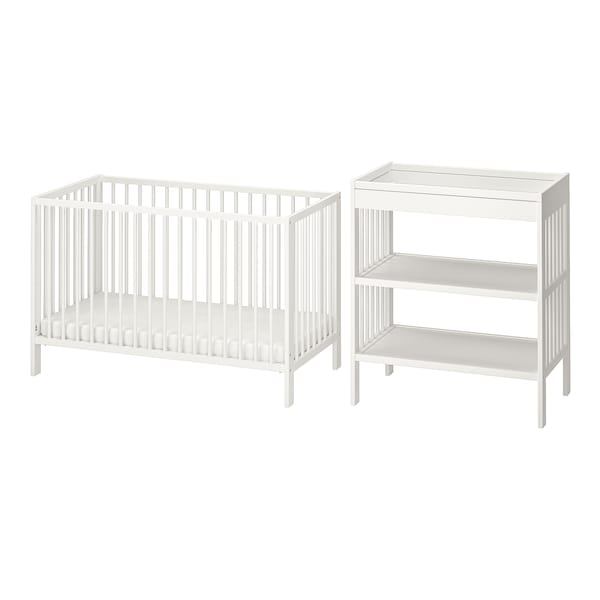 IKEA GULLIVER 2-piece baby furniture set, white, 27 1/2x52 in, Ikea Ireland | 1609WGOKM