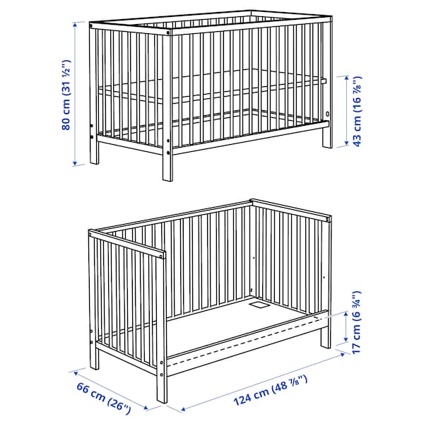 IKEA GULLIVER crib, 27 1/2x52 in Green, Ikea Ireland | 5214EORNI