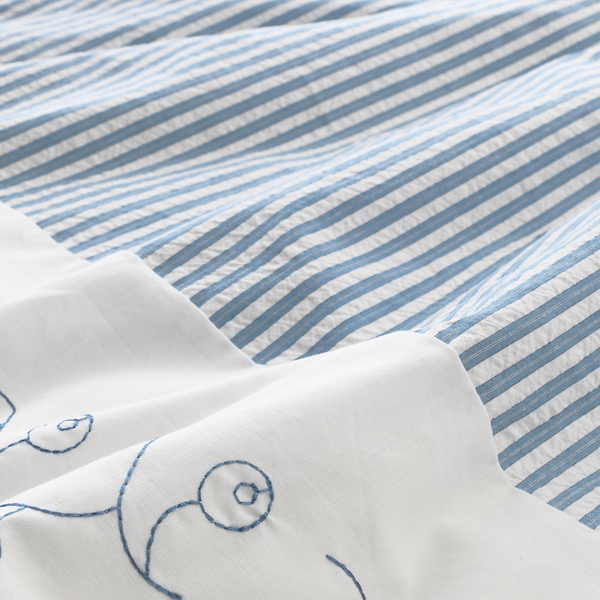 IKEA GULSPARV duvet cover 1 pillowcase f crib, 43x49/14x22 in Stripe / Blue, Ikea Ireland | 6973NVXOB