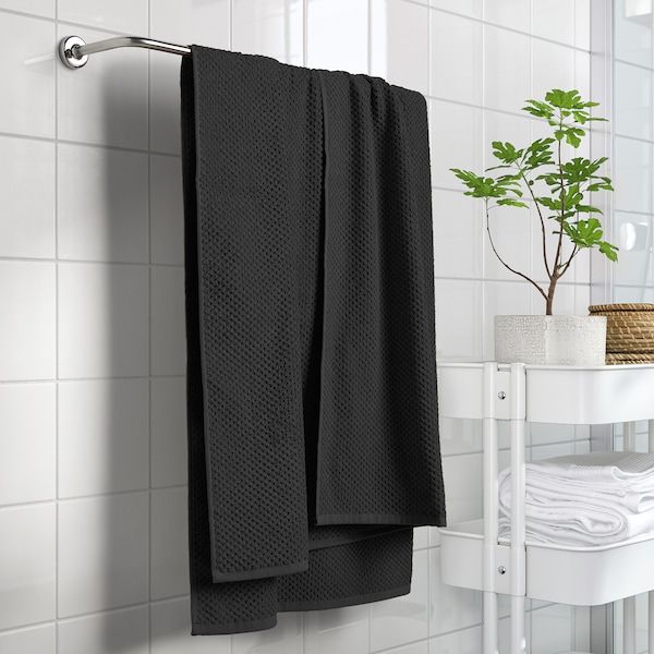 IKEA GULVIAL bath sheet, 39x59 in Black, Ikea Ireland | 9150XWGRV