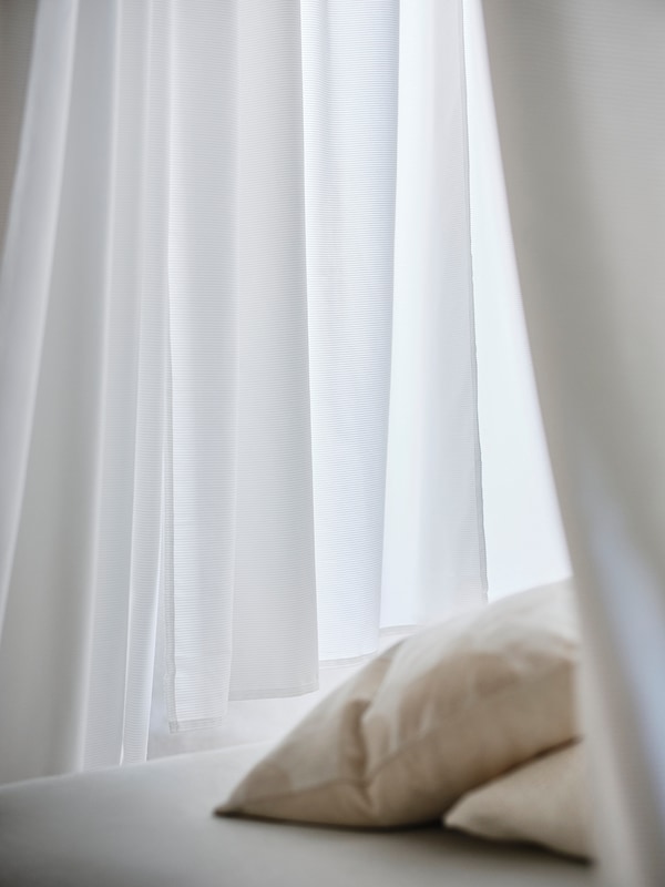 IKEA GUNNLAUG sound absorbing curtain, white, 57x98 in, Ikea Ireland | 1379LEUGI