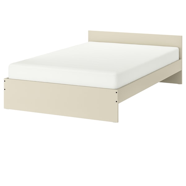 IKEA GURSKEN bed frame with headboard, Full/Double Light Beige / Luröy, Ikea Ireland | 4965CSFIZ