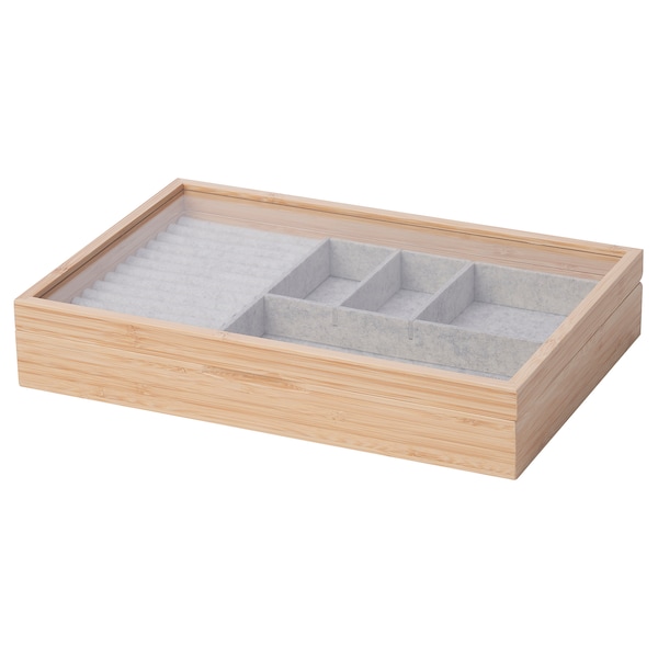 IKEA HALSREM jewelry box with compartments, 13x8 ½ in, Ikea Ireland | 2816JETMP