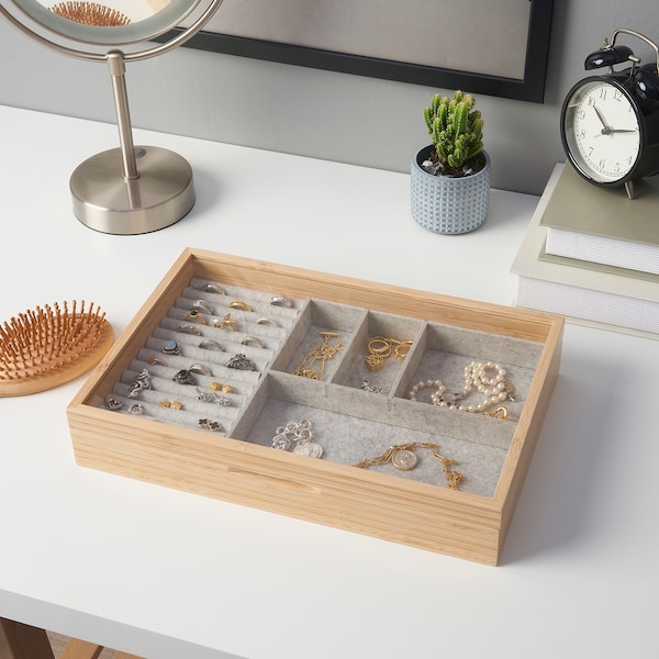 IKEA HALSREM jewelry box with compartments, 13x8 ½ in, Ikea Ireland | 2816JETMP