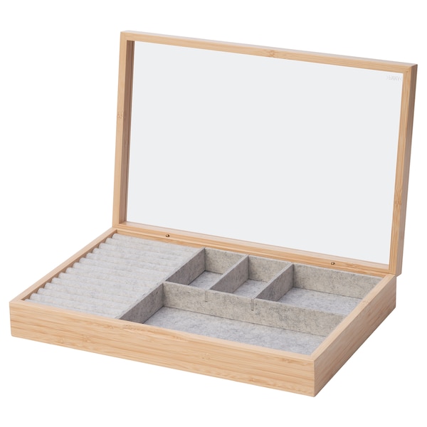 IKEA HALSREM jewelry box with compartments, 13x8 ½ in, Ikea Ireland | 2816JETMP