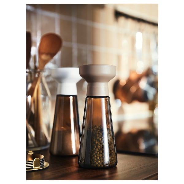 IKEA HALVTOM spice mill, 7 ½ in, 2 pack Glass / Brown, Ikea Ireland | 6341QWYZC