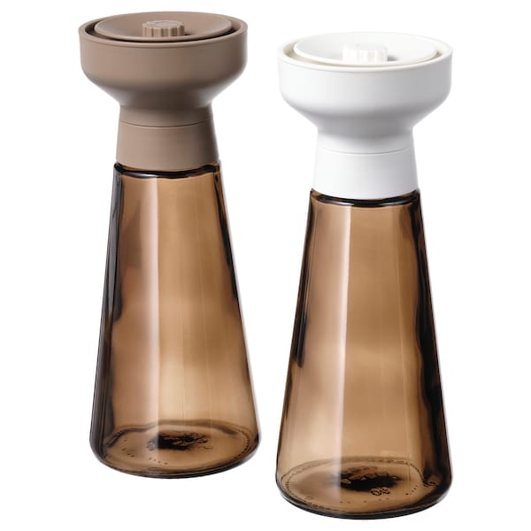 IKEA HALVTOM spice mill, 7 ½ in, 2 pack Glass / Brown, Ikea Ireland | 6341QWYZC