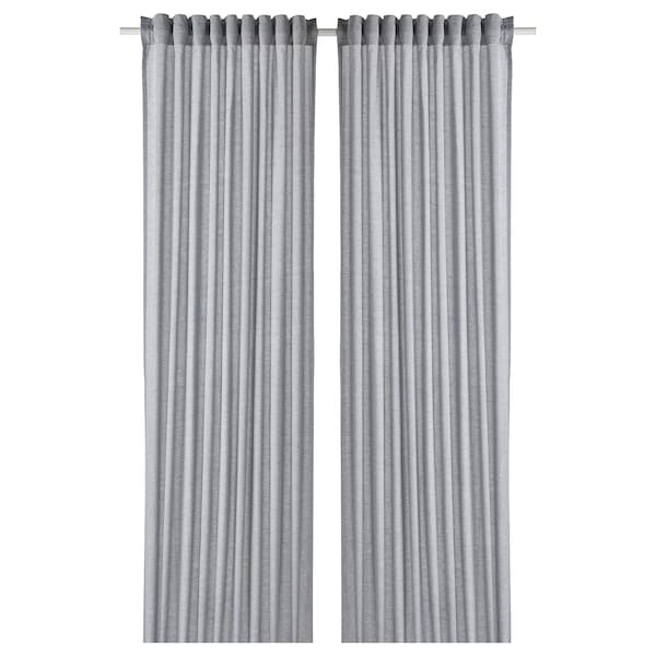 IKEA HANNALILL Curtains, 1 pair, 57x98 in Blue / Gray, Ikea Ireland | 4789TZIYS