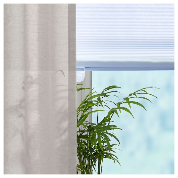 IKEA HANNALILL curtains, 1 pair, 57x84 in Beige, Ikea Ireland | 8974EYUXG