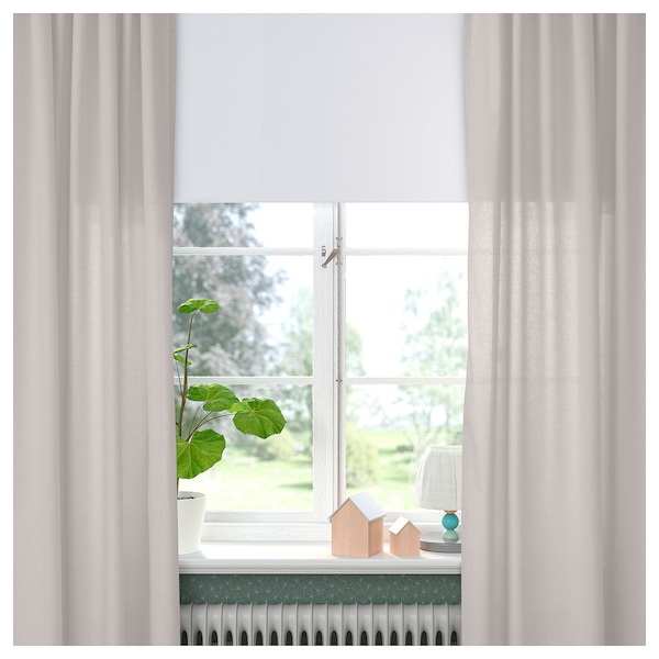 IKEA HANNALILL curtains, 1 pair, 57x84 in Beige, Ikea Ireland | 8974EYUXG