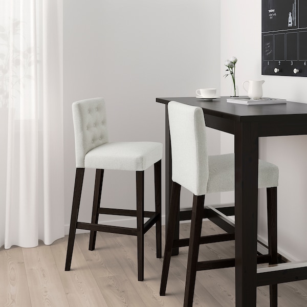 IKEA HANSOLLE bar stool, black-brown, 26 in, Ikea Ireland | 0947UJSIL