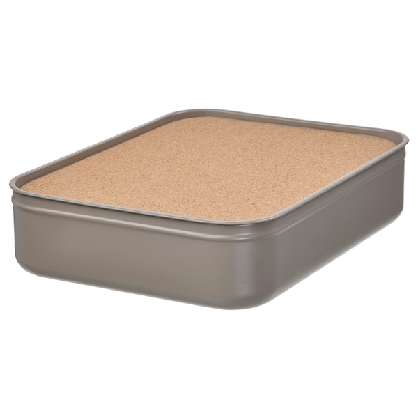 IKEA HARVMATTA box with compartments, dark gray-beige, 9 ½x7x2 ¼ in, Ikea Ireland | 8021JEIUN