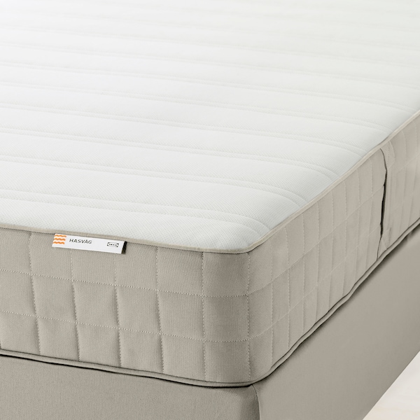 IKEA HASVÅG spring mattress, Twin Medium Firm / Beige, Ikea Ireland | 4985GLKIH