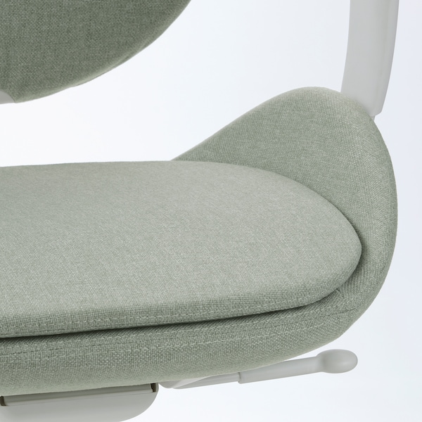 IKEA HATTEFJÄLL office chair with armrests Gunnared Light Green / White, Ikea Ireland | 7864LZSPJ