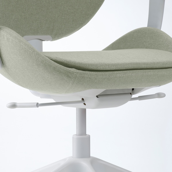 IKEA HATTEFJÄLL office chair with armrests Gunnared Light Green / White, Ikea Ireland | 7864LZSPJ