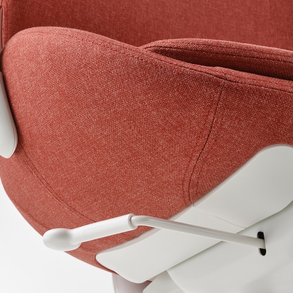 IKEA HATTEFJÄLL office chair with armrests Gunnared Red / White, Ikea Ireland | 1270XYMEB