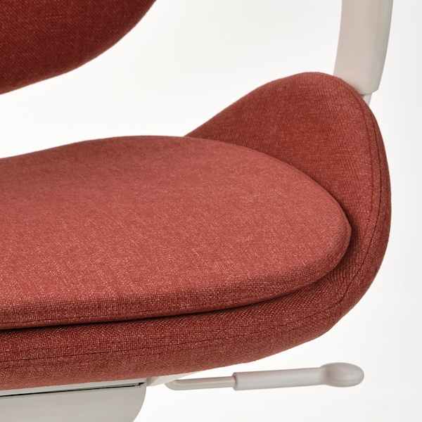 IKEA HATTEFJÄLL office chair with armrests Gunnared Red / White, Ikea Ireland | 1270XYMEB
