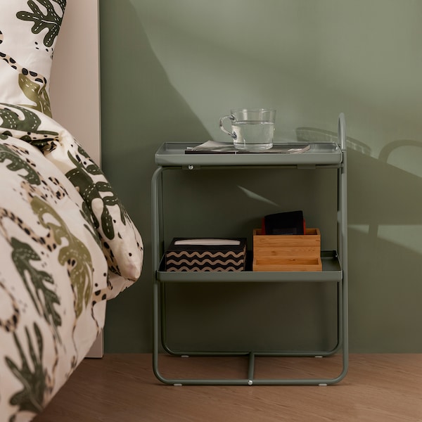 IKEA HATTÅSEN bedside table/shelf unit Gray / Green, Ikea Ireland | 0263CLWVI
