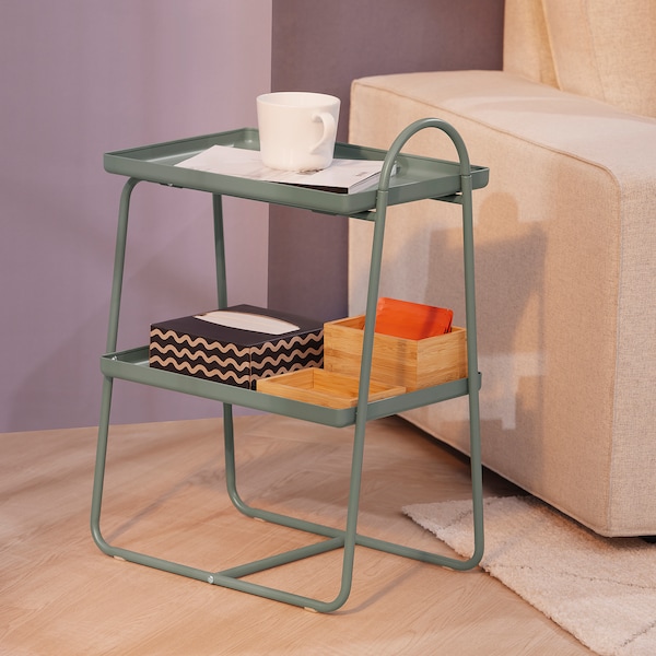 IKEA HATTÅSEN bedside table/shelf unit Gray / Green, Ikea Ireland | 0263CLWVI