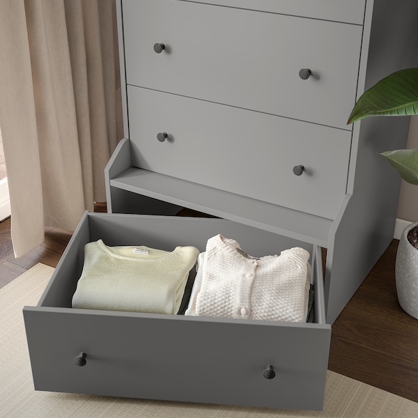 IKEA HAUGA 4-drawer chest, 27 1/2x41 in Gray, Ikea Ireland | 9318RPKCT