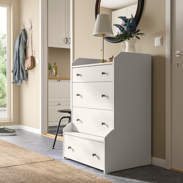 IKEA HAUGA 4-drawer chest, 27 1/2x41 in White, Ikea Ireland | 6573DFQJO