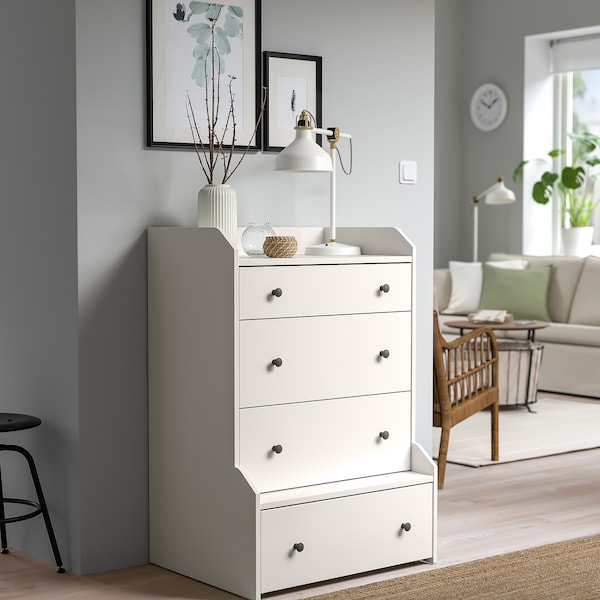 IKEA HAUGA 4-drawer chest, 27 1/2x41 in White, Ikea Ireland | 6573DFQJO
