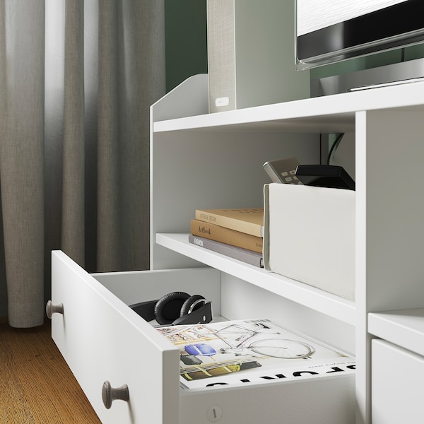 IKEA HAUGA TV unit, 54 3/8x14 1/8x21 1/4 in White, Ikea Ireland | 4503WYFAK