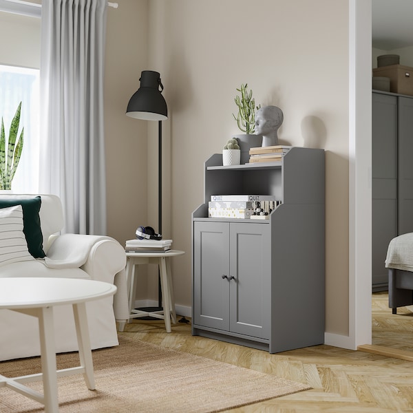 IKEA HAUGA cabinet with 2 doors, 27 1/2x45 5/8 in Gray, Ikea Ireland | 0721OWQHK