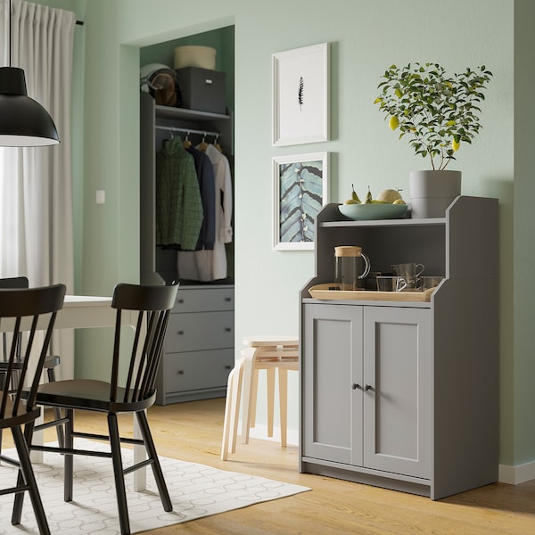 IKEA HAUGA cabinet with 2 doors, 27 1/2x45 5/8 in Gray, Ikea Ireland | 0721OWQHK