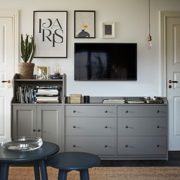 IKEA HAUGA cabinet with 2 doors, 27 1/2x45 5/8 in Gray, Ikea Ireland | 0721OWQHK