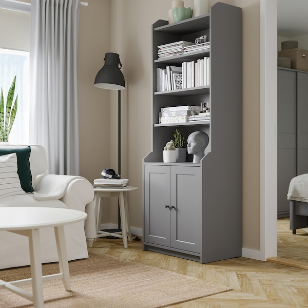 IKEA HAUGA high cabinet with 2 doors, 27 1/2x78 3/8 in Gray, Ikea Ireland | 4712WXAIM