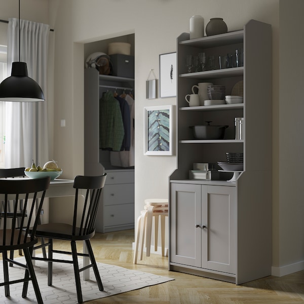 IKEA HAUGA high cabinet with 2 doors, 27 1/2x78 3/8 in Gray, Ikea Ireland | 4712WXAIM