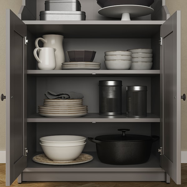 IKEA HAUGA high cabinet with 2 doors, 27 1/2x78 3/8 in Gray, Ikea Ireland | 4712WXAIM