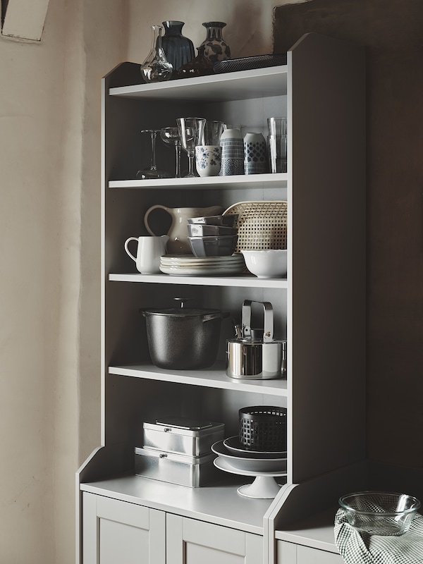 IKEA HAUGA high cabinet with 2 doors, 27 1/2x78 3/8 in Gray, Ikea Ireland | 4712WXAIM