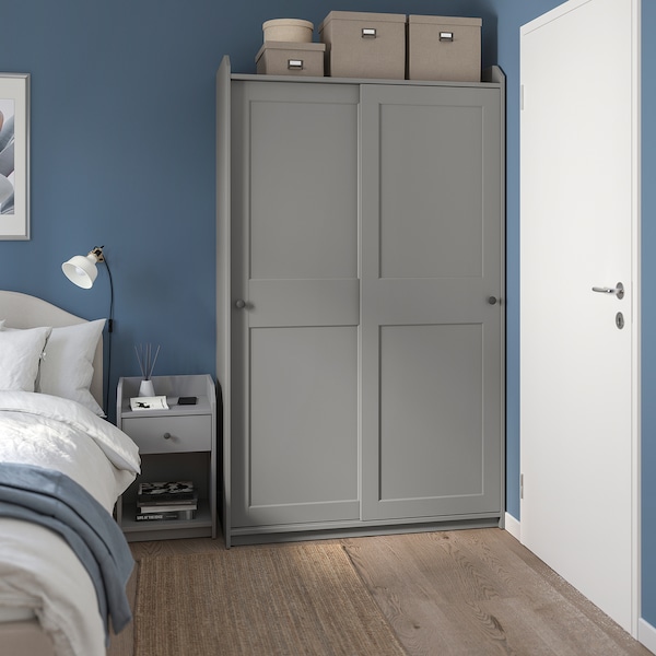 IKEA HAUGA nightstand, 15 5/8x14 in Gray, Ikea Ireland | 9874MJEDL