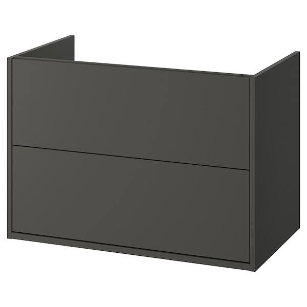 IKEA HAVBÄCK Bathroom vanity with drawers, 36x21x25 1/8 in Dark Gray, Ikea Ireland | 2390HKUCM