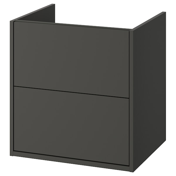 IKEA HAVBÄCK Bathroom vanity with drawers, 24x21x25 1/8 in Dark Gray, Ikea Ireland | 7539JYGRQ