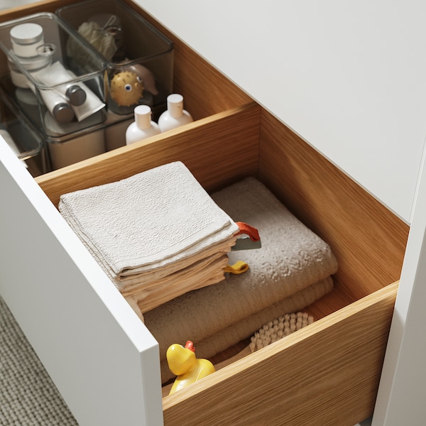IKEA HAVBÄCK Bathroom vanity with drawers, 36x21x25 1/8 in White, Ikea Ireland | 1365YSXWK