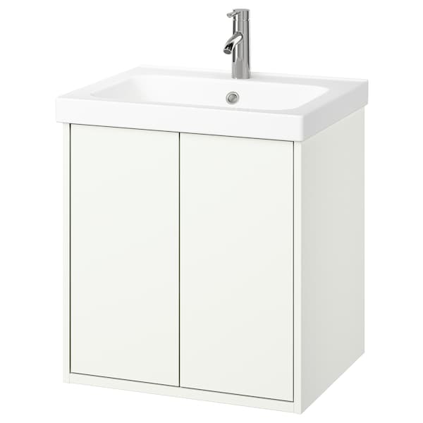 IKEA HAVBÄCK / ORRSJÖN Bathroom vanity w doors/sink/faucet, 25x21 3/4x27 5/8 in White, Ikea Ireland | 9402OSRYB