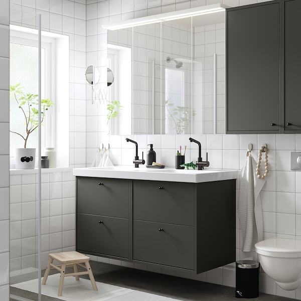IKEA HAVBÄCK wall cabinet with door, 18x6x37 in Dark Gray, Ikea Ireland | 6379XGNFE