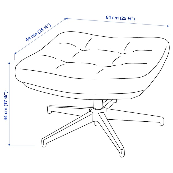 IKEA HAVBERG ottoman Grann / Bomstad Black, Ikea Ireland | 2186DQZRC
