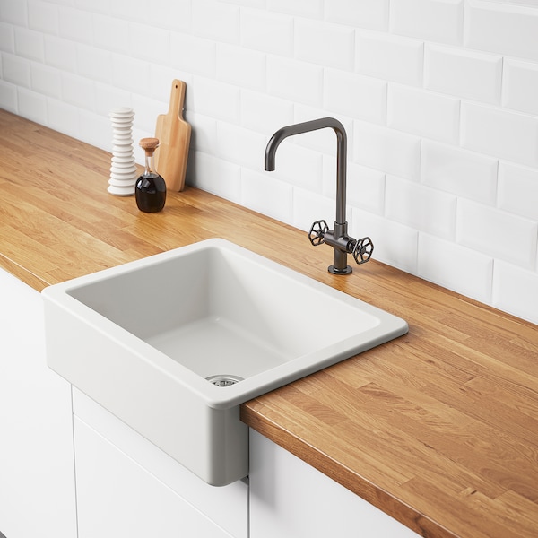 IKEA HAVSEN apron front sink, white, 25x19 in, Ikea Ireland | 7428DCZRT