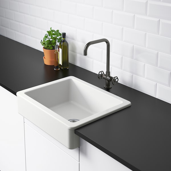 IKEA HAVSEN apron front sink, white, 25x19 in, Ikea Ireland | 7428DCZRT