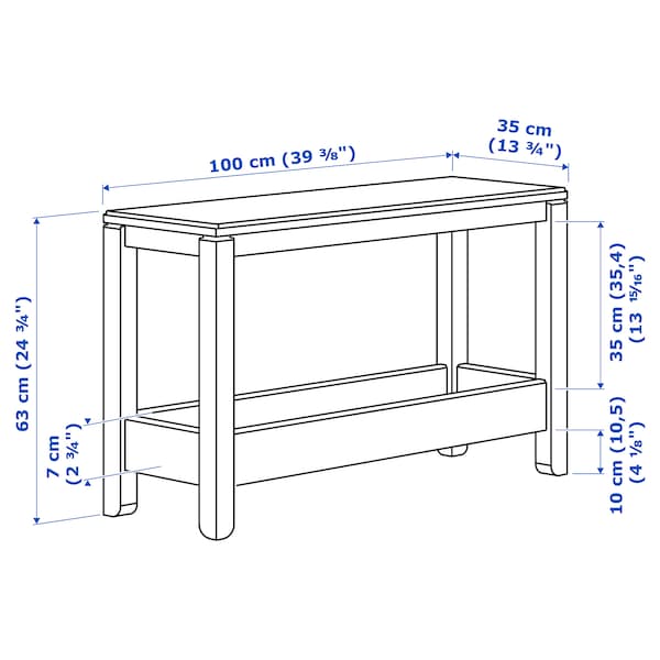 IKEA HAVSTA Console table, 39 3/8x13 3/4x24 3/4 in Black, Ikea Ireland | 2798QULYF