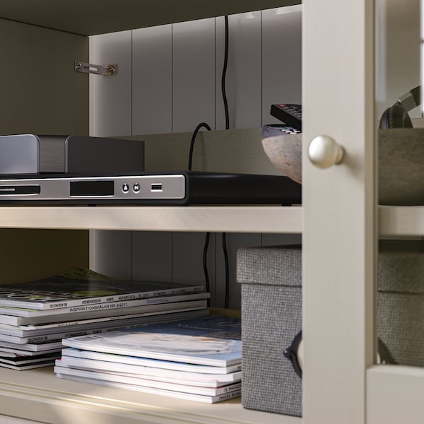 IKEA HAVSTA TV unit with base, 63x18 1/2x24 3/8 in Gray / Beige, Ikea Ireland | 1043BVSWT