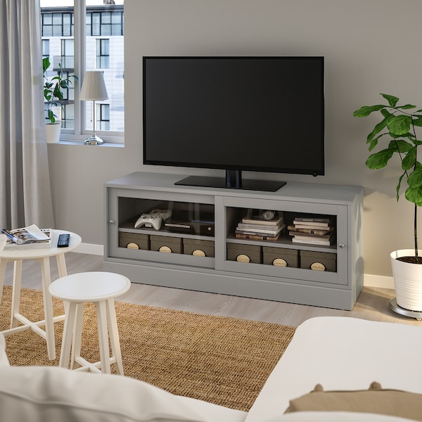 IKEA HAVSTA TV unit with base, 63x18 1/2x24 3/8 in Gray, Ikea Ireland | 2759MVCPY