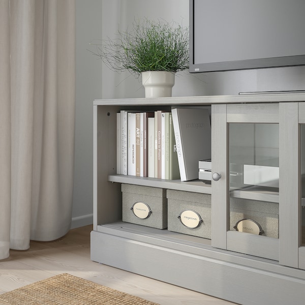 IKEA HAVSTA TV unit with base, 63x18 1/2x24 3/8 in Gray, Ikea Ireland | 2759MVCPY