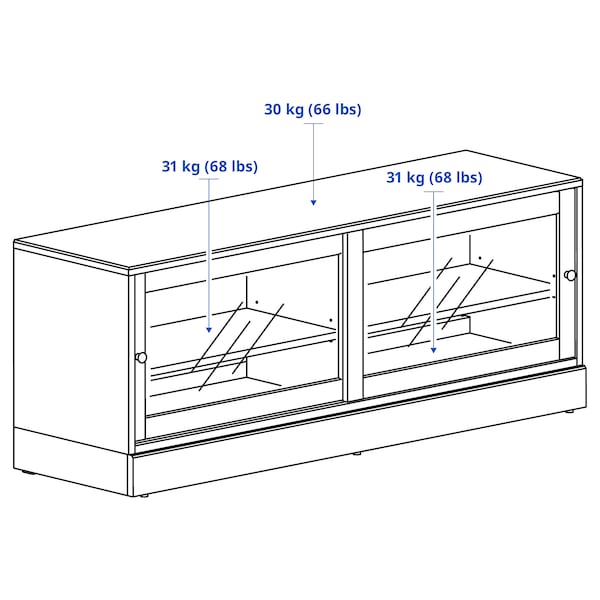 IKEA HAVSTA TV unit with base, 63x18 1/2x24 3/8 in White, Ikea Ireland | 8216EUQBJ