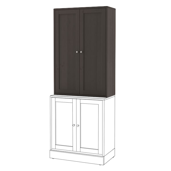 IKEA HAVSTA cabinet, 31 7/8x13 3/4x48 3/8 in Dark Brown, Ikea Ireland | 8054TFNYX